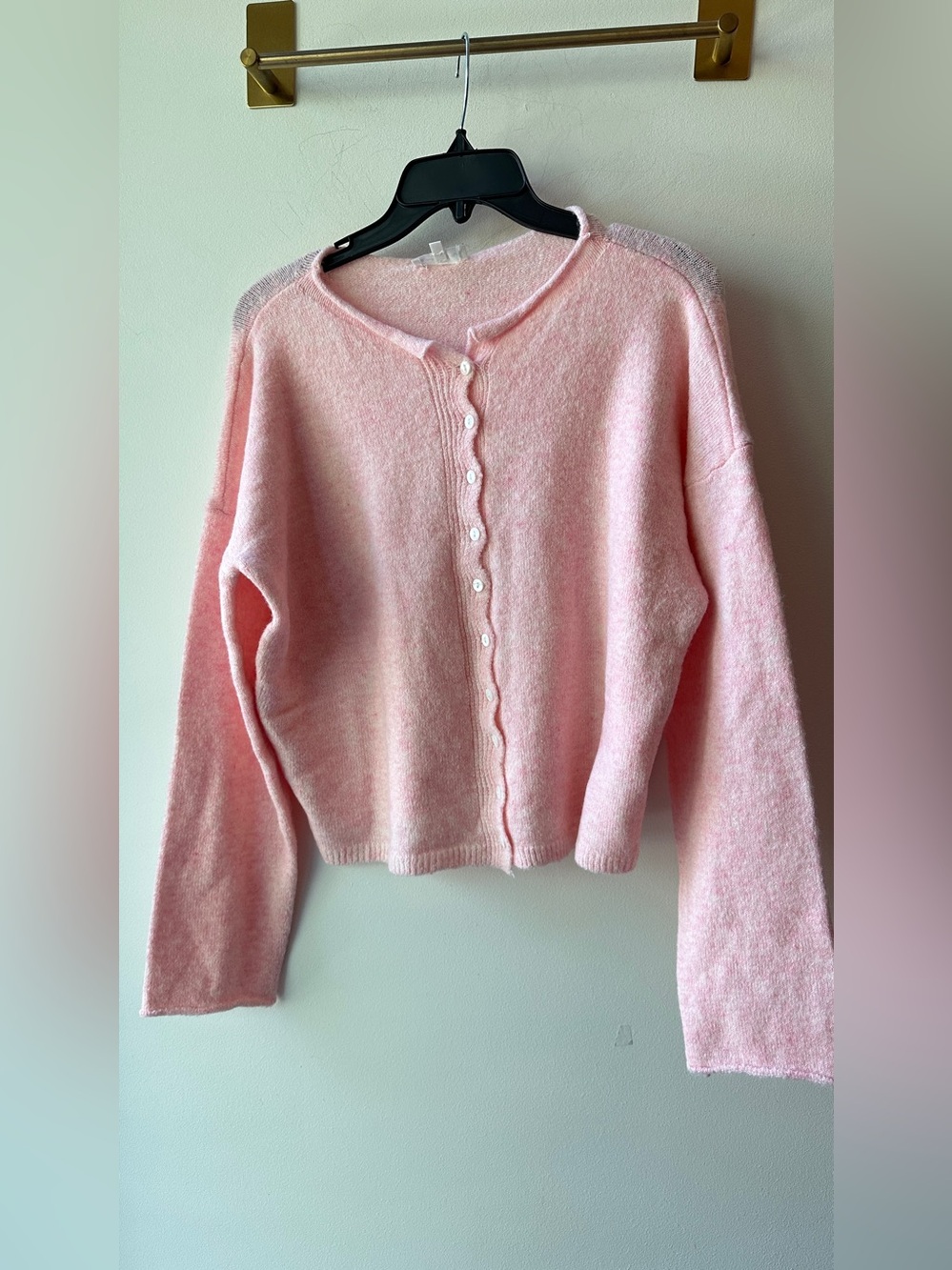 Mimosa, 🆕 Pink Button Front Cropped Cardigan 23” P2P Size S | 830
